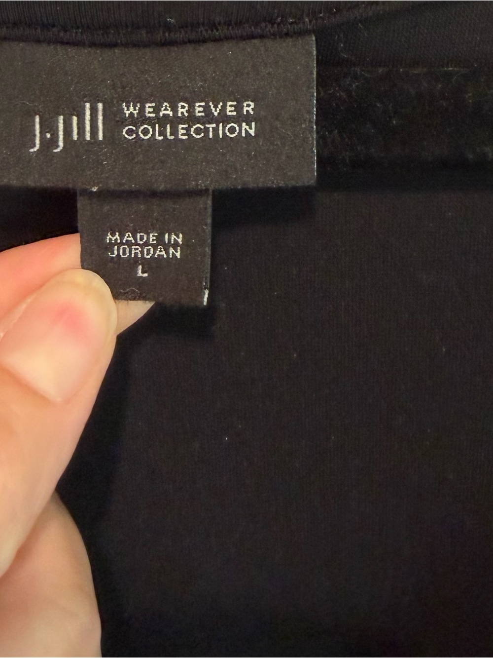 J.Jill Wearever Collection Black V-Neck Knit Maxi Dress L - Picture 6 of 12
